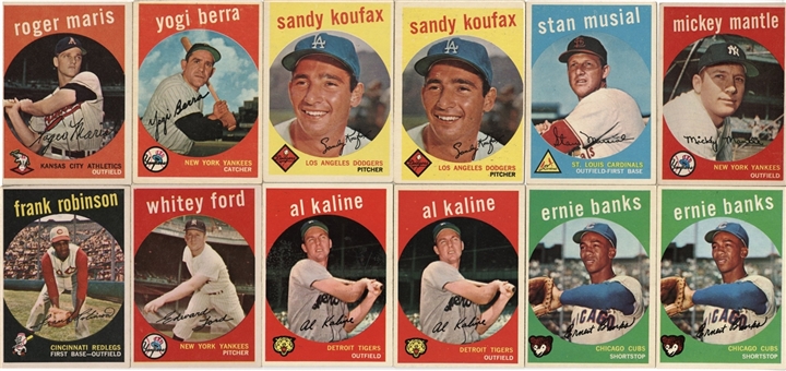 1959 Topps Baseball Collection (525+) Including Mantle and Other Hall of Famers